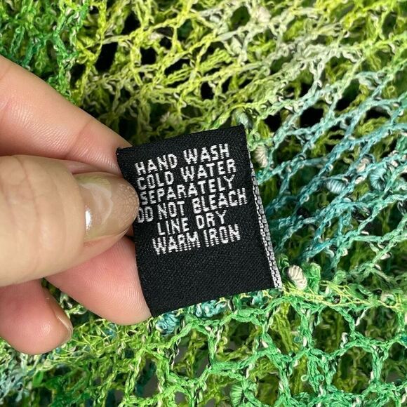 Vintage Kaktus Green Boho Mesh Layering Vest - Women’s XL - Picture 9 of 9